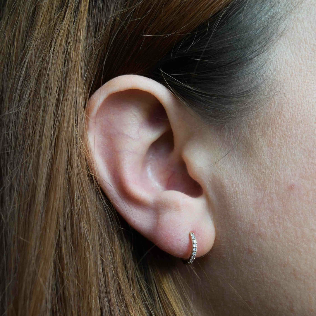 Astrid & Miyu Dia Base Hoops In Gold Earrings 4 Astrid & Miyu Dia Base Hoops In Gold Earrings