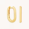 Astrid & Miyu Earrings Rectangular Hoops In Gold 2 Astrid & Miyu Earrings Rectangular Hoops In Gold