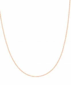 Astridandmiyu Rectangular Link Necklace Chain In Rose Gold
