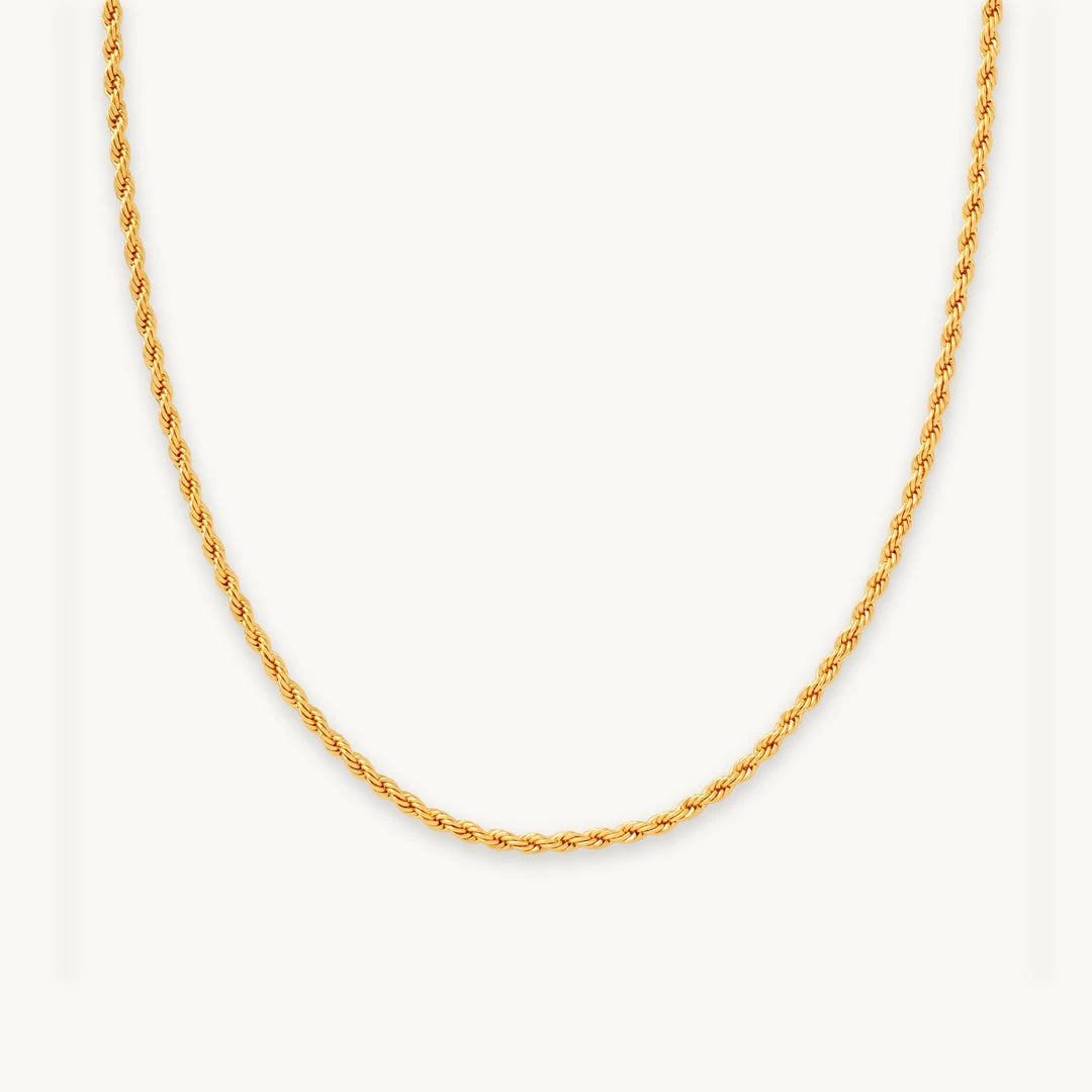 Astrid & Miyu Rope Bold Chain Necklace In Gold 3 Astrid & Miyu Rope Bold Chain Necklace In Gold