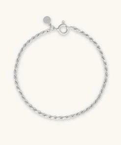 Astrid & Miyu Rope Chain Bracelet In Silver Best Sellers