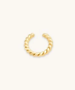 Astridandmiyu Sale Rope Ear Cuff In Gold