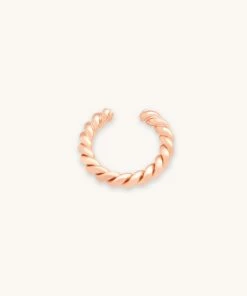 Astridandmiyu Rope Ear Cuff In Rose Gold Sale