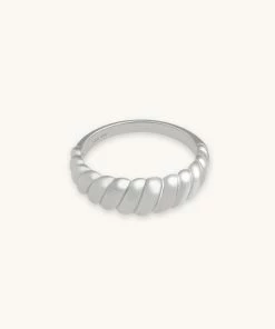 Astridandmiyu Rope Dome Ring In Silver Rings