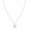 Astrid & Miyu Rope & Pearl Pendant Necklace In Silver 1 Astrid & Miyu Rope & Pearl Pendant Necklace In Silver
