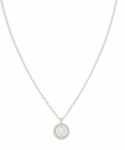 Astrid & Miyu Rope & Pearl Pendant Necklace In Silver