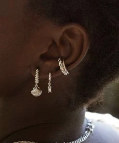 Astridandmiyu Chunky Rope Ear Cuff In Silver