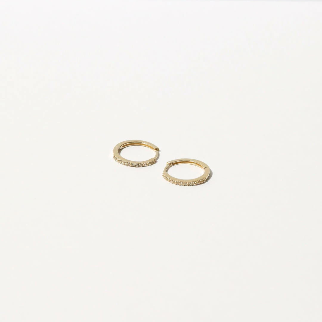 Astrid & Miyu Topaz Hoops In Solid Gold 5 Astrid & Miyu Topaz Hoops In Solid Gold