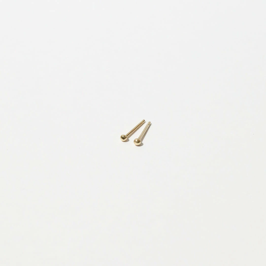 Astrid & Miyu Small Ball Stud Earrings In Solid Gold 5 Astrid & Miyu Small Ball Stud Earrings In Solid Gold