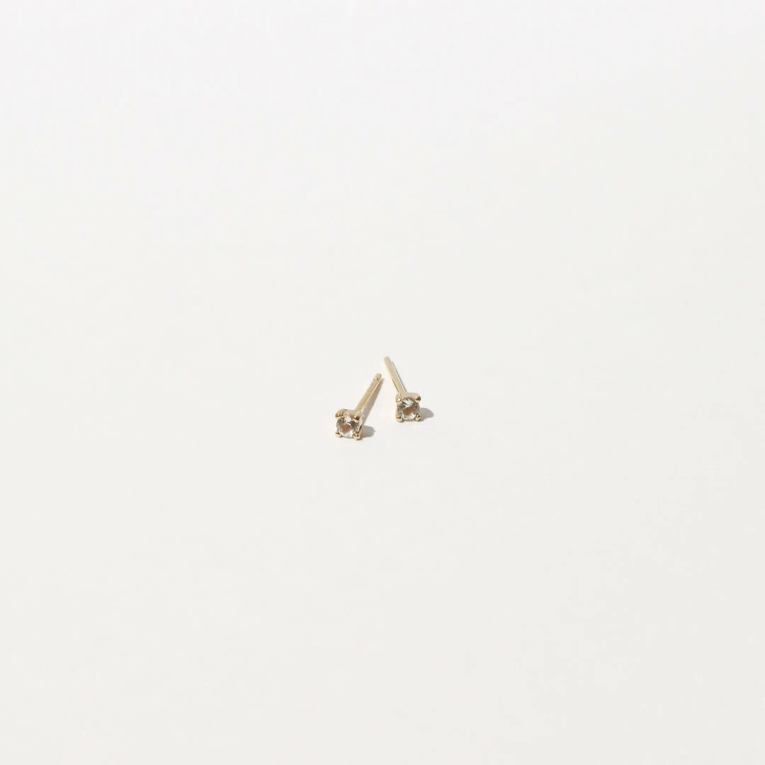 Astrid & Miyu Topaz Stud Earrings In Solid Gold 5 Astrid & Miyu Topaz Stud Earrings In Solid Gold