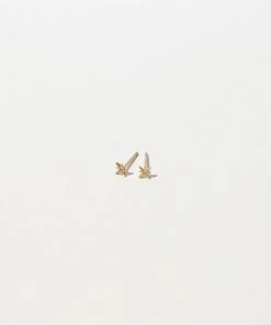 Astrid & Miyu Twilight Stud Earrings In Solid Gold