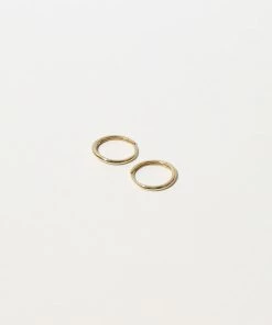Astrid & Miyu Simple Hoops In Solid Gold