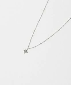 Astrid & Miyu Necklaces Twilight Pendant Necklace In Solid White Gold