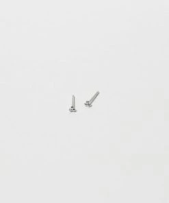 Astrid & Miyu Trinity Stud Earrings In Solid White Gold