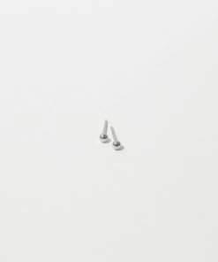 Astrid & Miyu Large Ball Stud Earrings In Solid White Gold 8 Astrid & Miyu Large Ball Stud Earrings In Solid White Gold