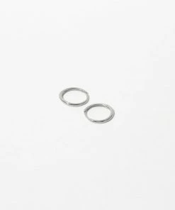 Astrid & Miyu Simple Hoops In Solid White Gold