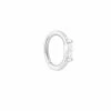 Astrid & Miyu Earrings Solid White Gold Marquise Rook Hoop
