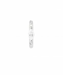 Astrid & Miyu Solid White Gold Marquise Piercing Hoop 8 Astrid & Miyu Solid White Gold Marquise Piercing Hoop