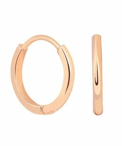 Astridandmiyu Earrings Mystic Simple Hoops In Rose Gold