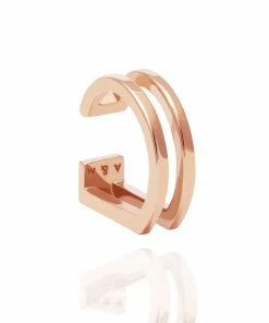 Astridandmiyu Sale Simple Wishbone Ear Cuff In Rose Gold