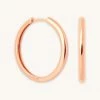 Astrid & Miyu Earrings Simple Hinge Large Hoops In Rose Gold 1 Astrid & Miyu Earrings Simple Hinge Large Hoops In Rose Gold