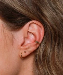 Astrid & Miyu Simple Hoops In Solid Gold