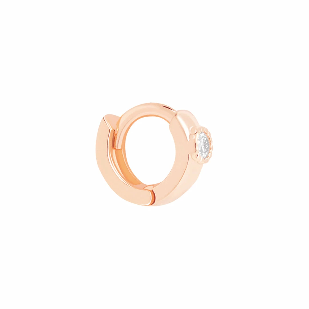 Astridandmiyu Single Stone Clicker In Rose Gold Sale 5 Astridandmiyu Single Stone Clicker In Rose Gold Sale