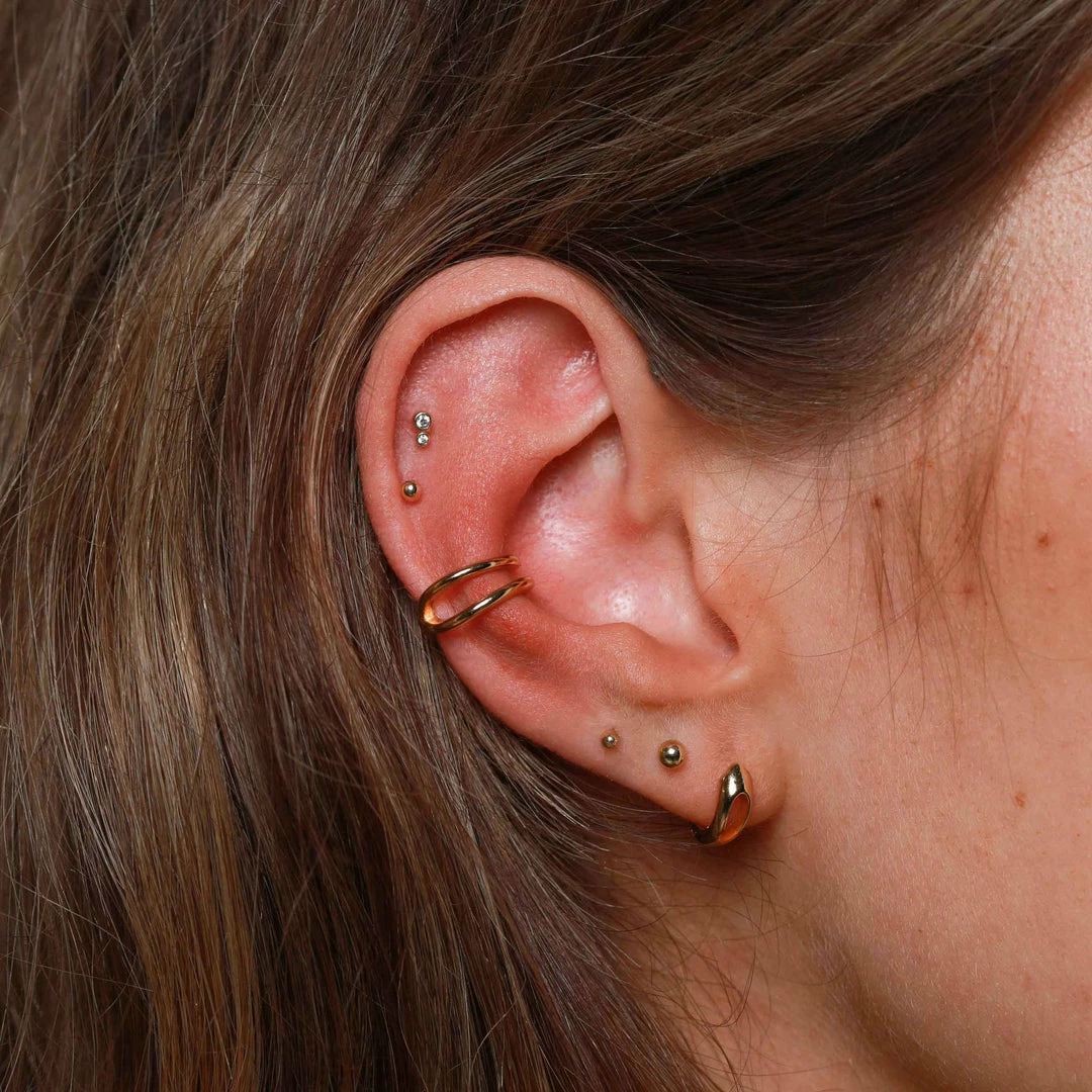 Astrid & Miyu Small Ball Stud Earrings In Solid Gold 6 Astrid & Miyu Small Ball Stud Earrings In Solid Gold