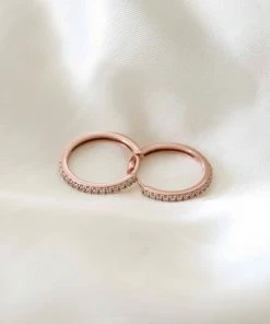 Astrid & Miyu Earrings Crystal Hinge Small Hoops In Rose Gold