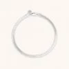 Astrid & Miyu Sale Snake Chain Bracelet In Silver