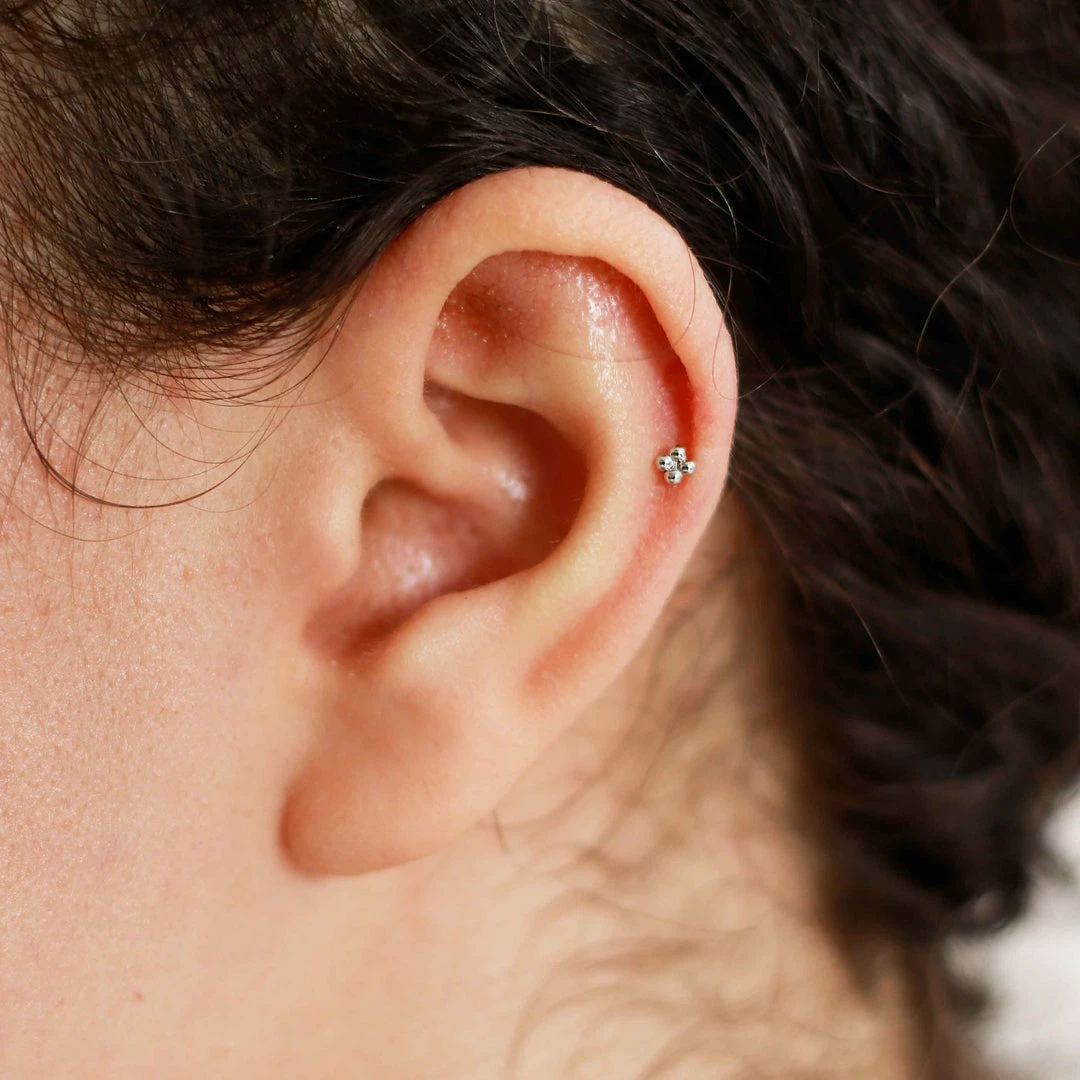 Astridandmiyu Sale Square Ball Barbell In Silver 6 Astridandmiyu Sale Square Ball Barbell In Silver