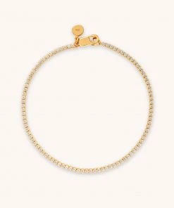 Astrid & Miyu Bracelets Tennis Chain Bracelet In Gold