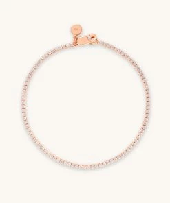 Astrid & Miyu Bracelets Tennis Chain Bracelet In Rose Gold
