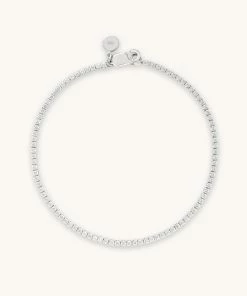 Astrid & Miyu Tennis Chain Bracelet In Silver Bracelets