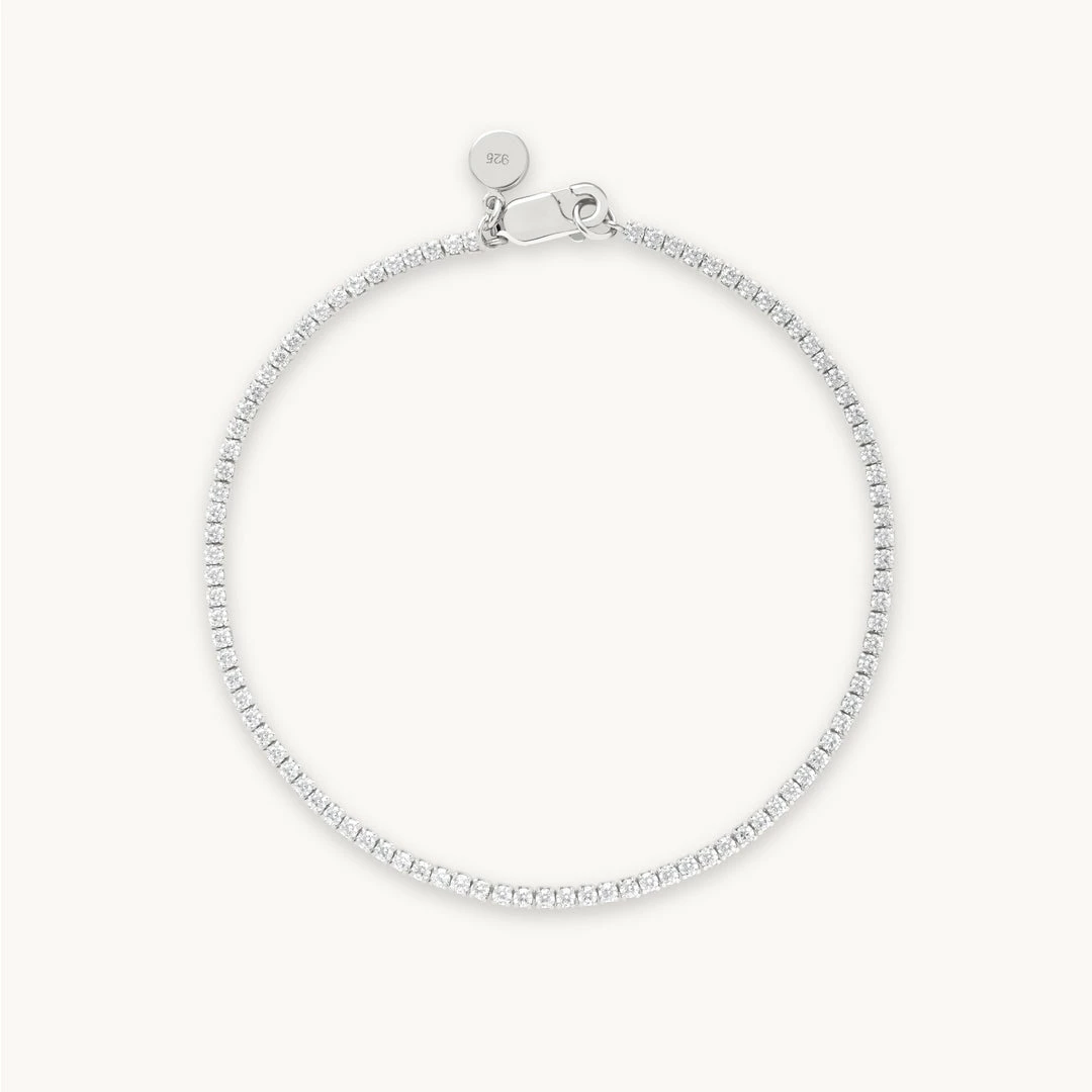 Astrid & Miyu Tennis Chain Bracelet In Silver Bracelets 3 Astrid & Miyu Tennis Chain Bracelet In Silver Bracelets