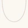 Astrid & Miyu Tennis Chain Necklace In Rose Gold
