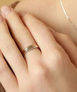 Astrid & Miyu Dome Ring In Solid Gold 9 Astrid & Miyu Dome Ring In Solid Gold