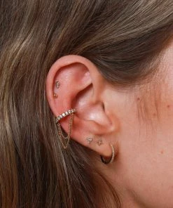 Astrid & Miyu Topaz Hoops In Solid Gold 12 Astrid & Miyu Topaz Hoops In Solid Gold