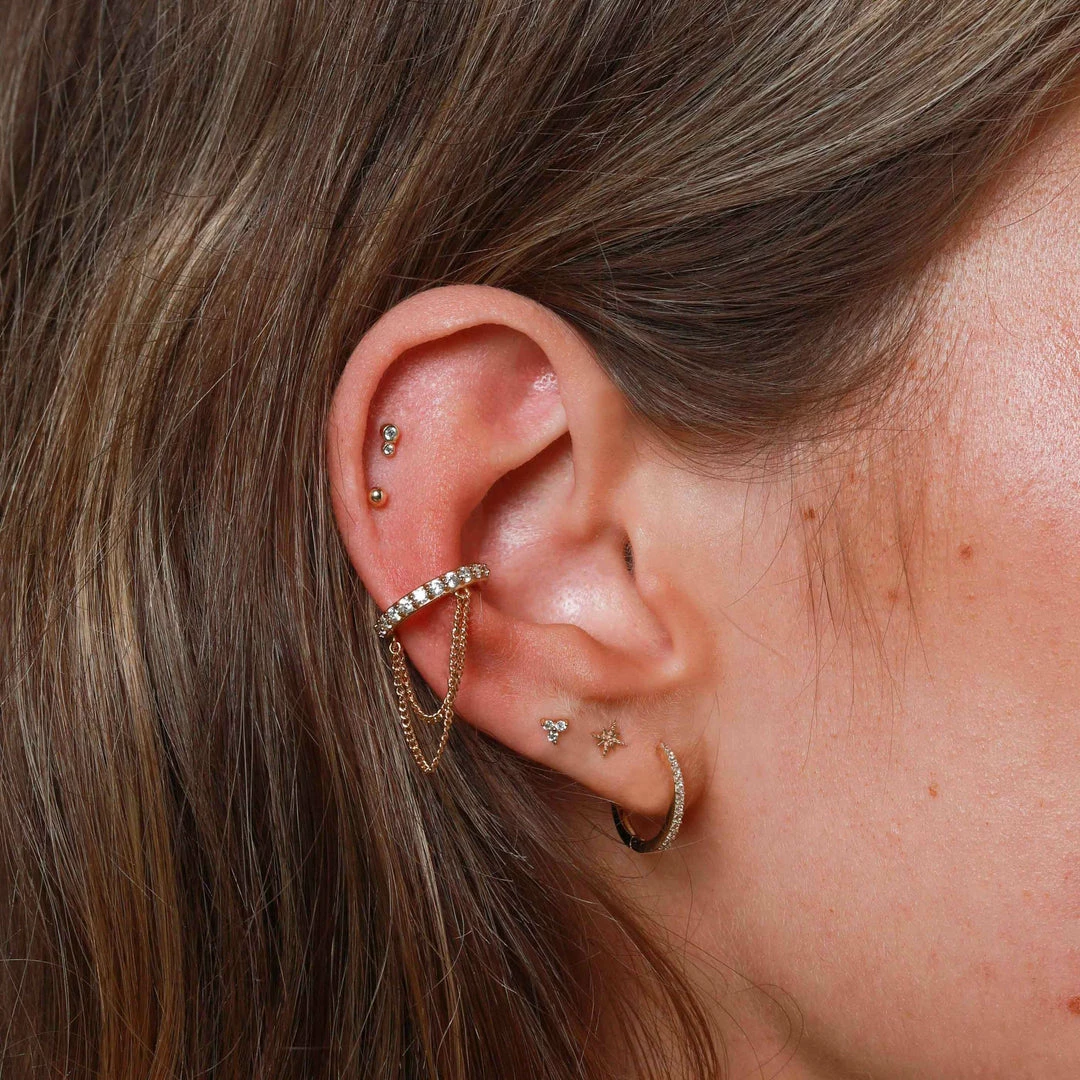 Astrid & Miyu Topaz Hoops In Solid Gold 6 Astrid & Miyu Topaz Hoops In Solid Gold