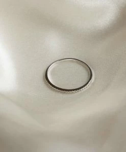 Astrid & Miyu Topaz Eternity Ring In Solid White Gold