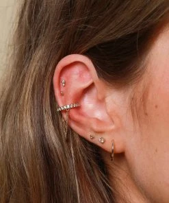 Astrid & Miyu Topaz Stud Earrings In Solid Gold 9 Astrid & Miyu Topaz Stud Earrings In Solid Gold