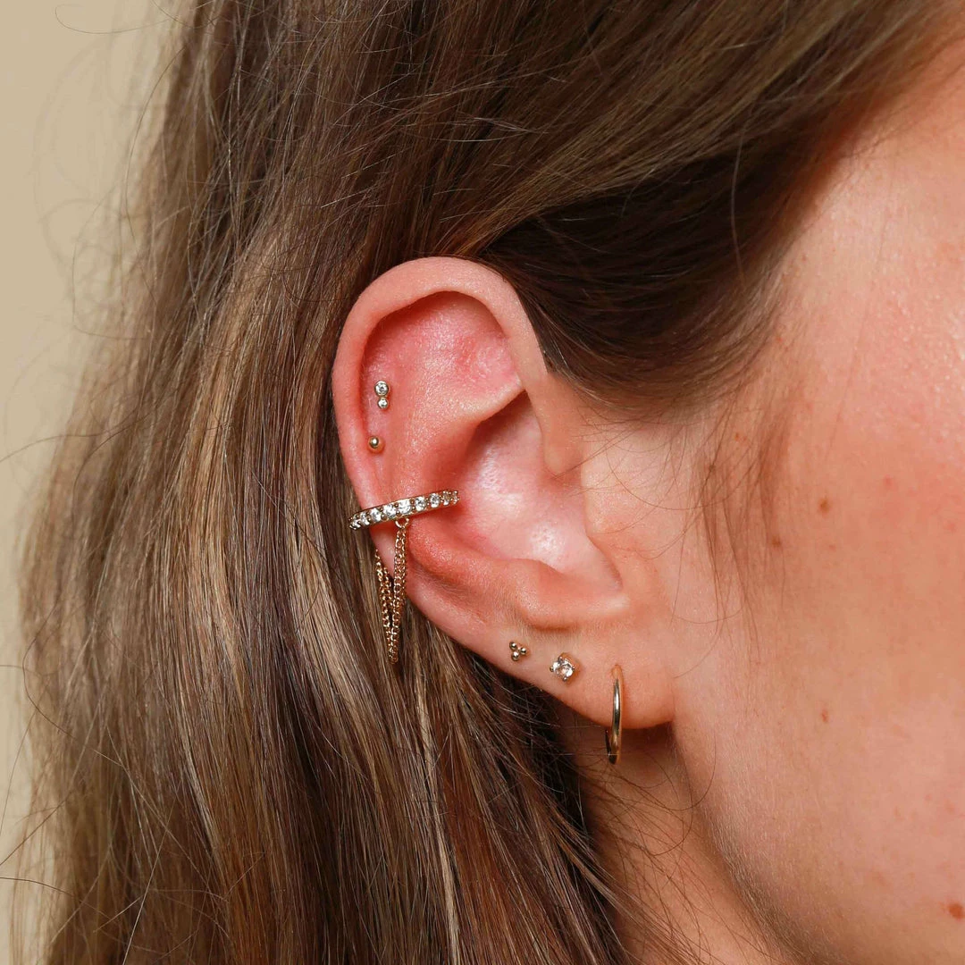 Astrid & Miyu Topaz Stud Earrings In Solid Gold 6 Astrid & Miyu Topaz Stud Earrings In Solid Gold