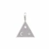 Astridandmiyu Sale Triangle & Enamel Necklace Charm In Silver