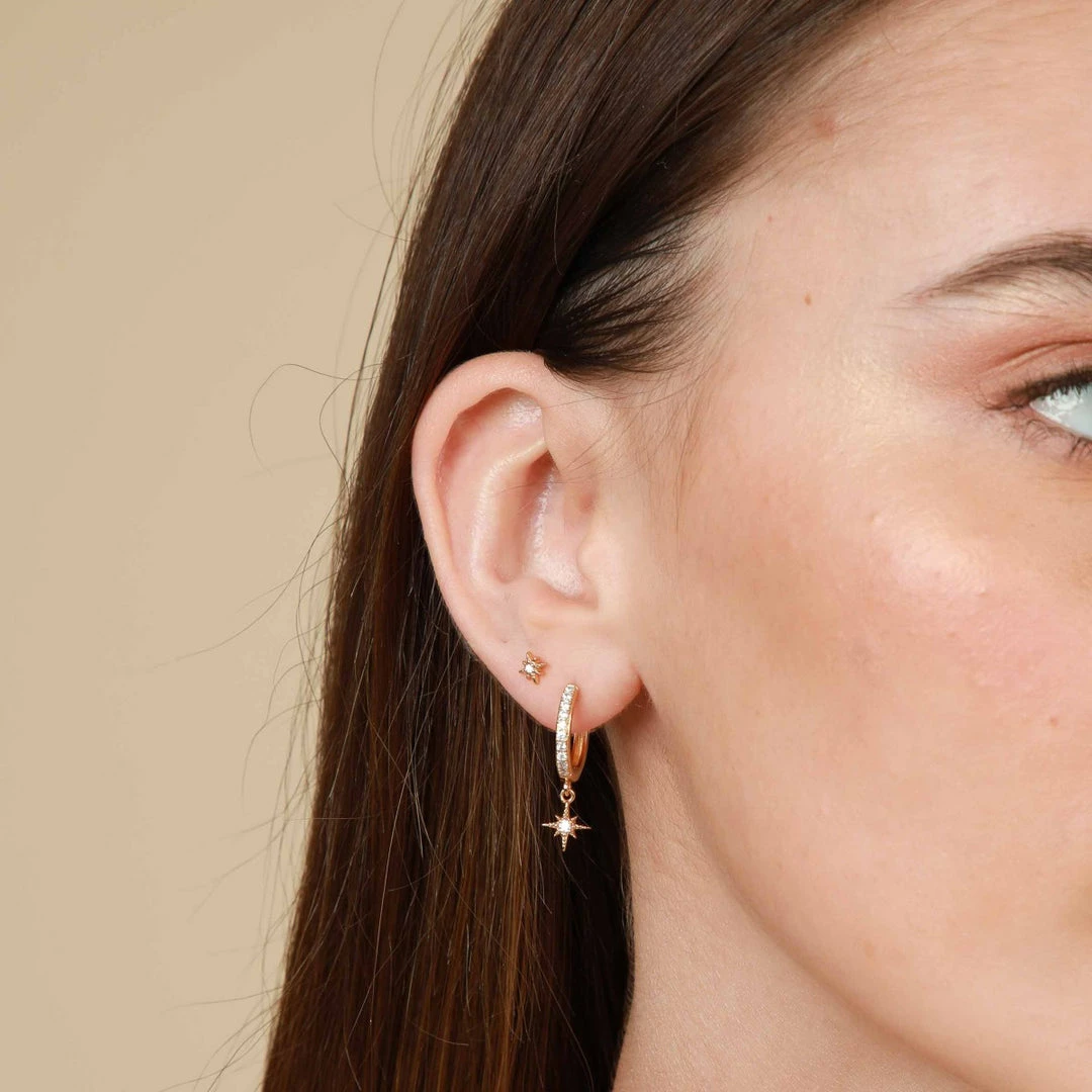 Astrid & Miyu Earrings Twilight Stacking Set In Gold 4 Astrid & Miyu Earrings Twilight Stacking Set In Gold