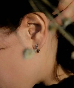 Astrid & Miyu Twisted Mini Hoops In Silver