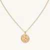 Astrid & Miyu Aries Zodiac Pendant Necklace In Gold