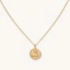 Astrid & Miyu Pisces Zodiac Pendant Necklace In Gold Zodiac Necklaces 1 Astrid & Miyu Pisces Zodiac Pendant Necklace In Gold Zodiac Necklaces