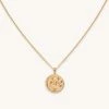 Astrid & Miyu Zodiac Necklaces Sagittarius Zodiac Pendant Necklace In Gold