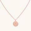 Astrid & Miyu Aquarius Zodiac Pendant Necklace In Rose Gold Pendant Necklaces