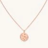 Astrid & Miyu Aries Zodiac Pendant Necklace In Rose Gold